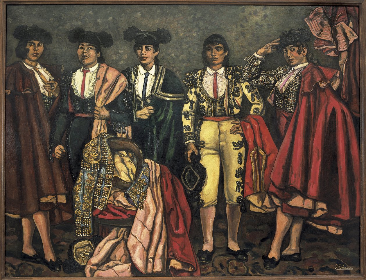 De unga tjurfäktarna (kvinnliga tjurfäktare). 1931 (olja på duk) av Jose Gutierrez Solana