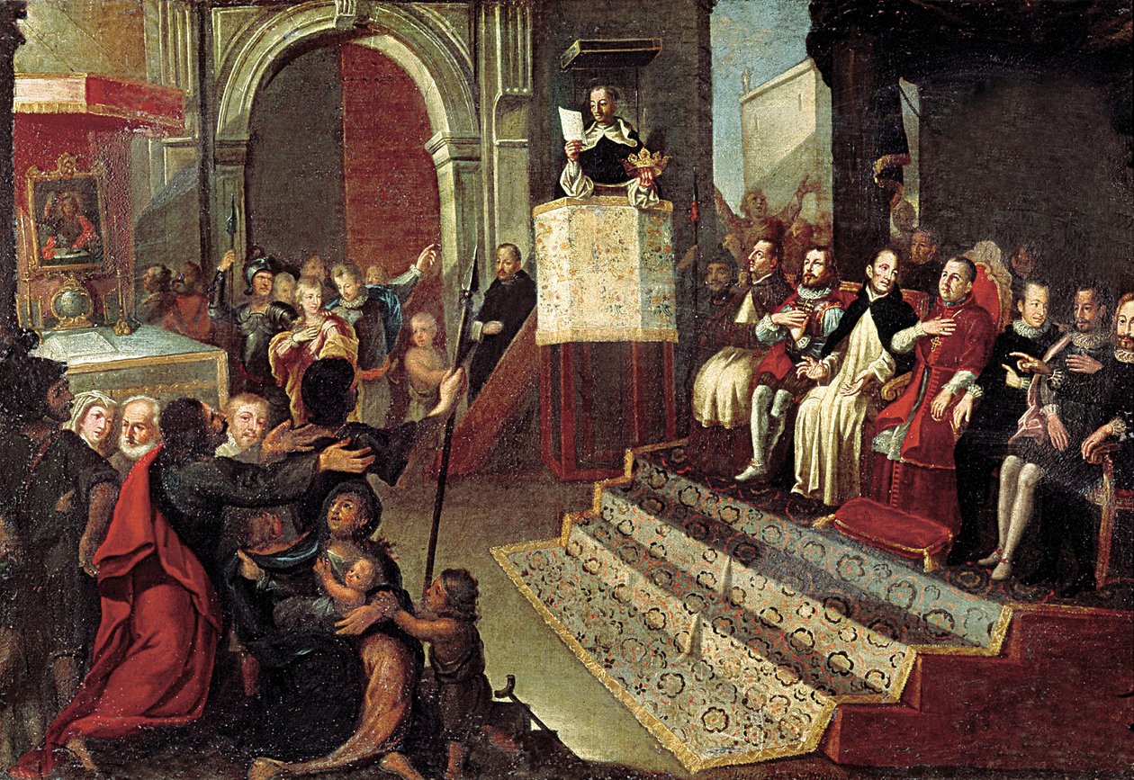 Saint Vincent Ferrer under 1412 års kompromiss i Caspe av Jose Ingles