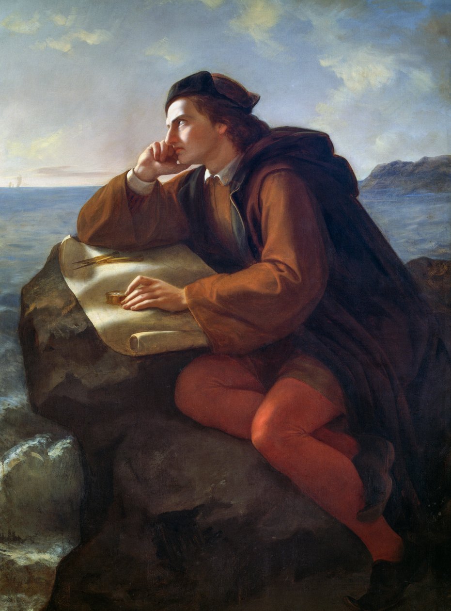 Inspiration av Christopher Columbus av José María Obregón
