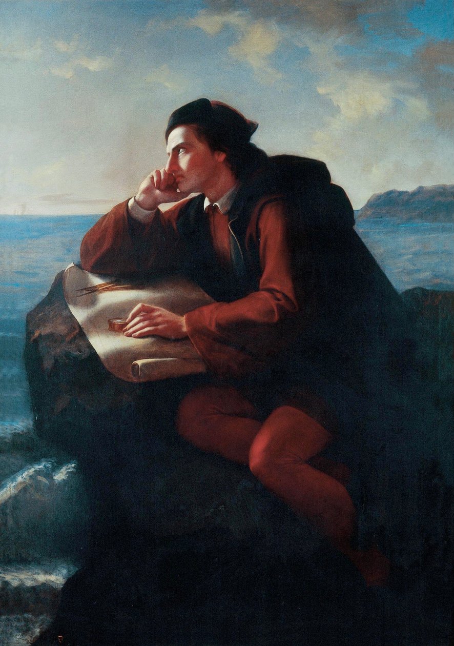 Spanska: Inspiración de Cristóbal Colón Inspiration av Christofer Columbus av José María Obregón