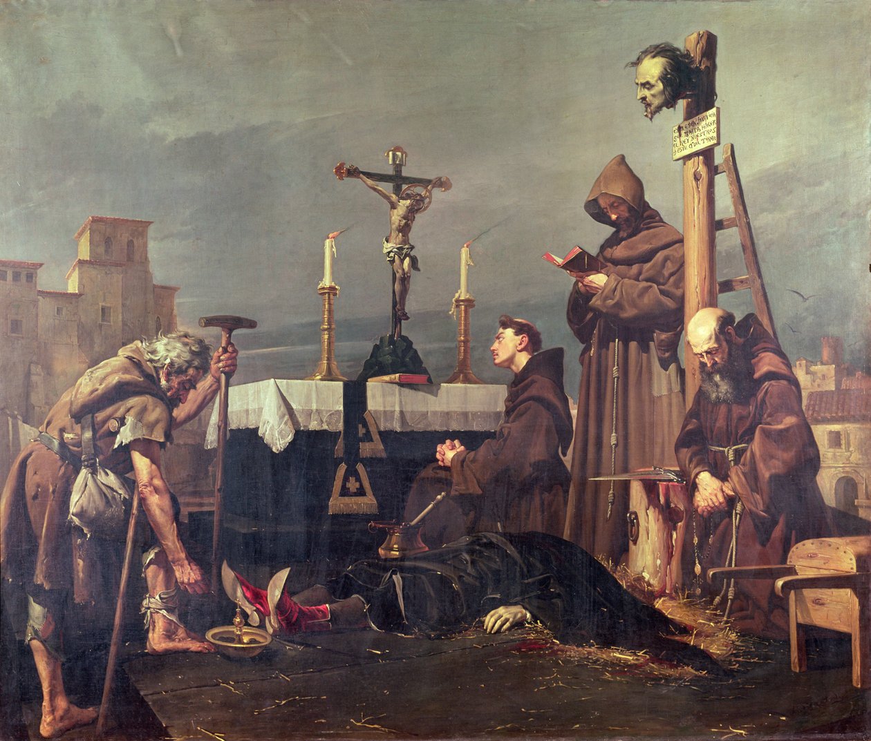 Halshuggning av Don Alvaro de Luna (olja på duk) av Jose Maria Rodriguez de Losada