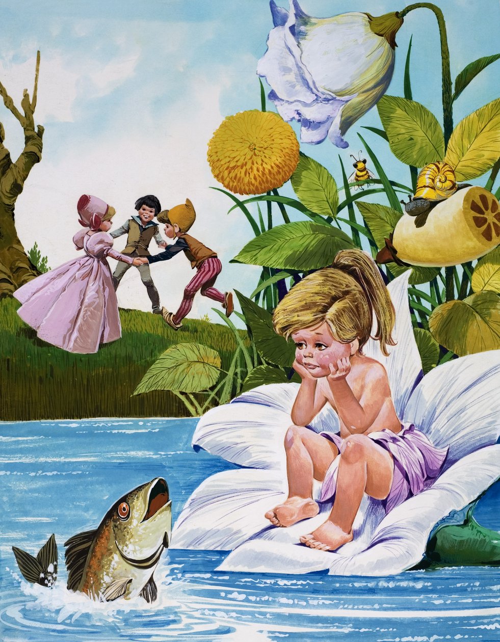 The Fairy Child (gouache på papper) av Jose Ortiz