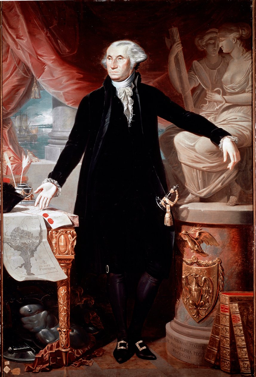 Porträtt av USA:s president George Washington (1732-1799) Målning av Giuseppe Perovani (1765-1835) Madrid, Academia de San Fernando av José Perovani