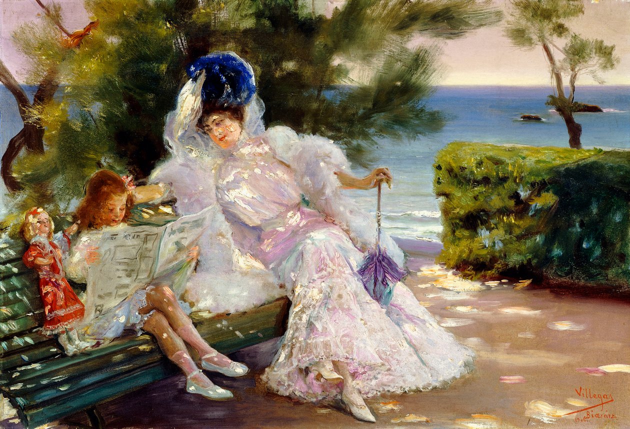 Eftermiddag vid havet, Biarritz av Jose Villegas Cordero