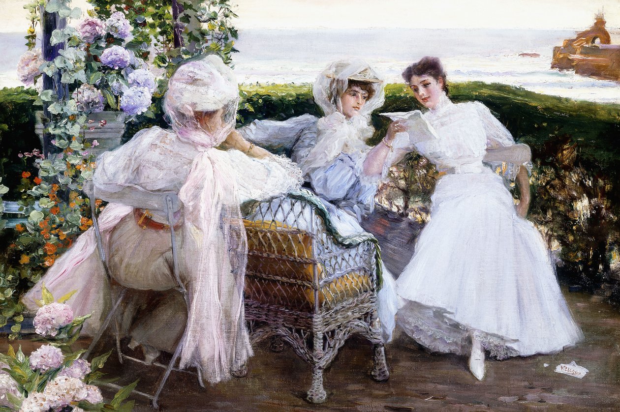 Brevet, ca 1903-1910 (olja på duk) av Jose Villegas Cordero