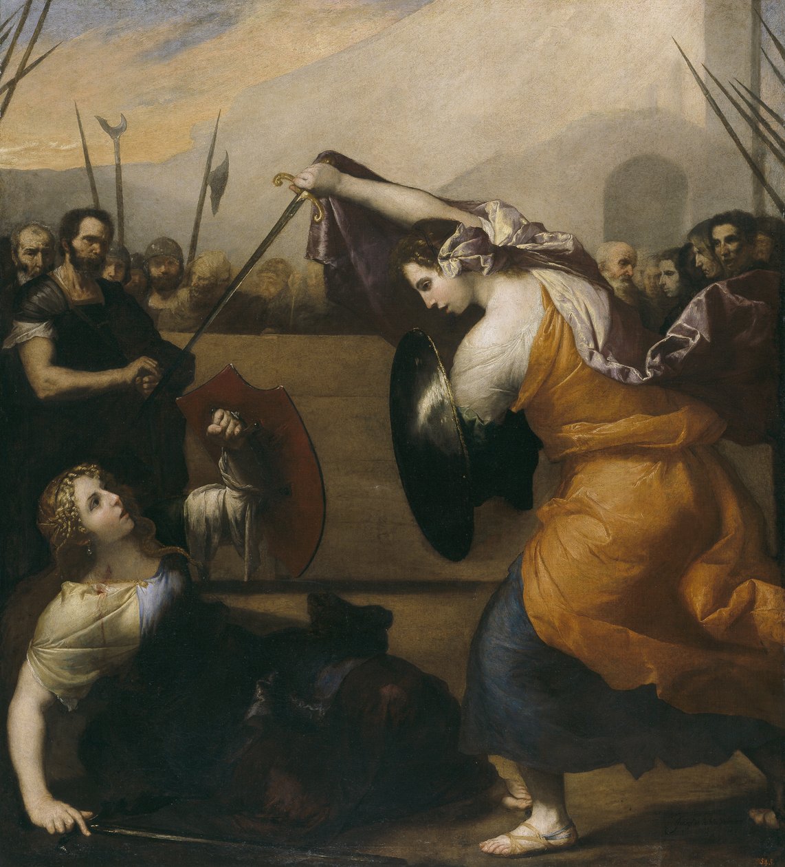 Duell av kvinnor av Jose de Ribera