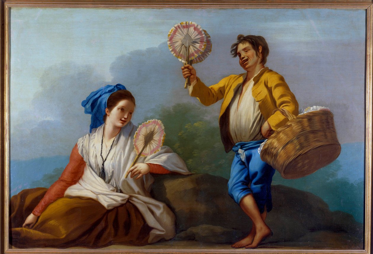 The Merchant of Eventtails Målning av Jose del Castillo (1737-1793) Madrid-museet i Prado från 1700-talet av José del Castillo