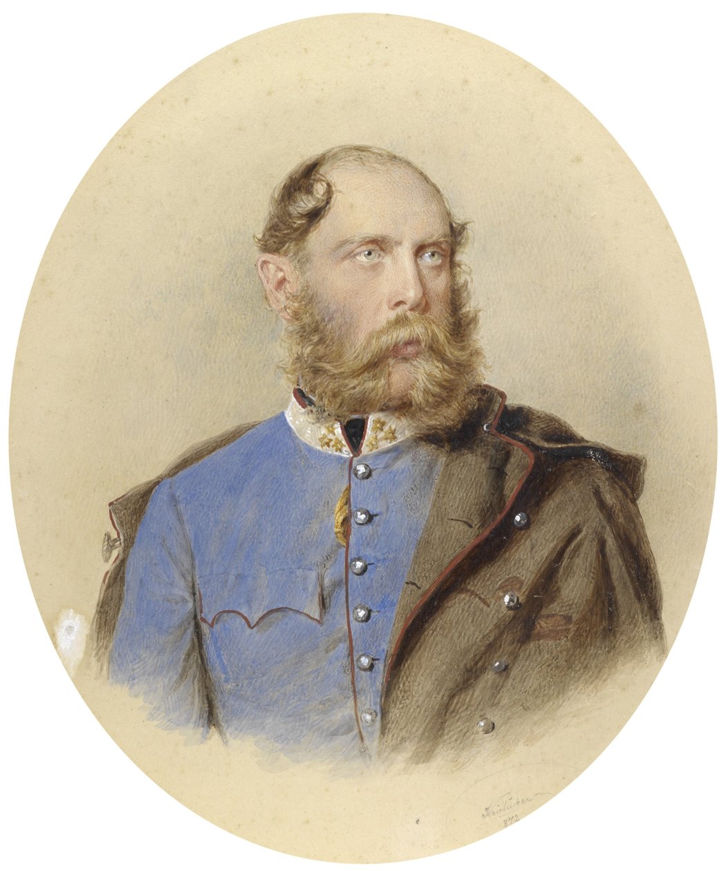 Porträtt av ärkehertig Carl Ludwig som överste vid Uhlan -regementet nr 7 av Josef Nikolaus Kriehuber