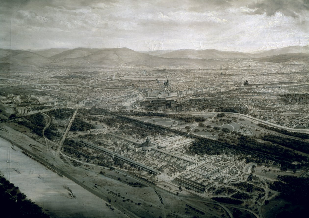 Utsikt över Wien vid tiden för världsutställningen, 1873 av Josef Langl