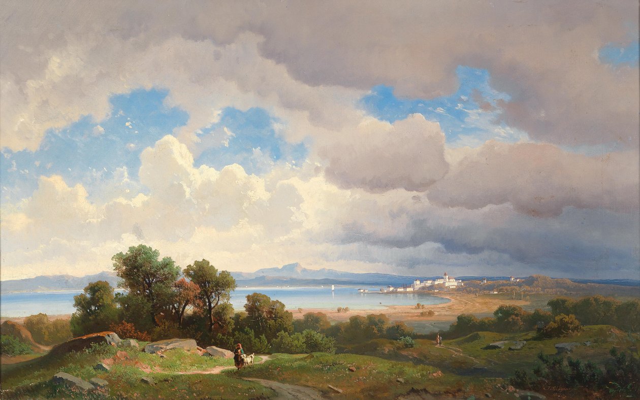 Utsikt över Ammersee av Josef Mayburger