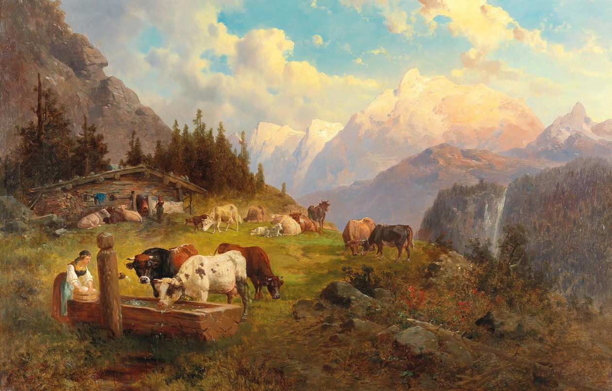 På en bergsäng av Josef Thoma