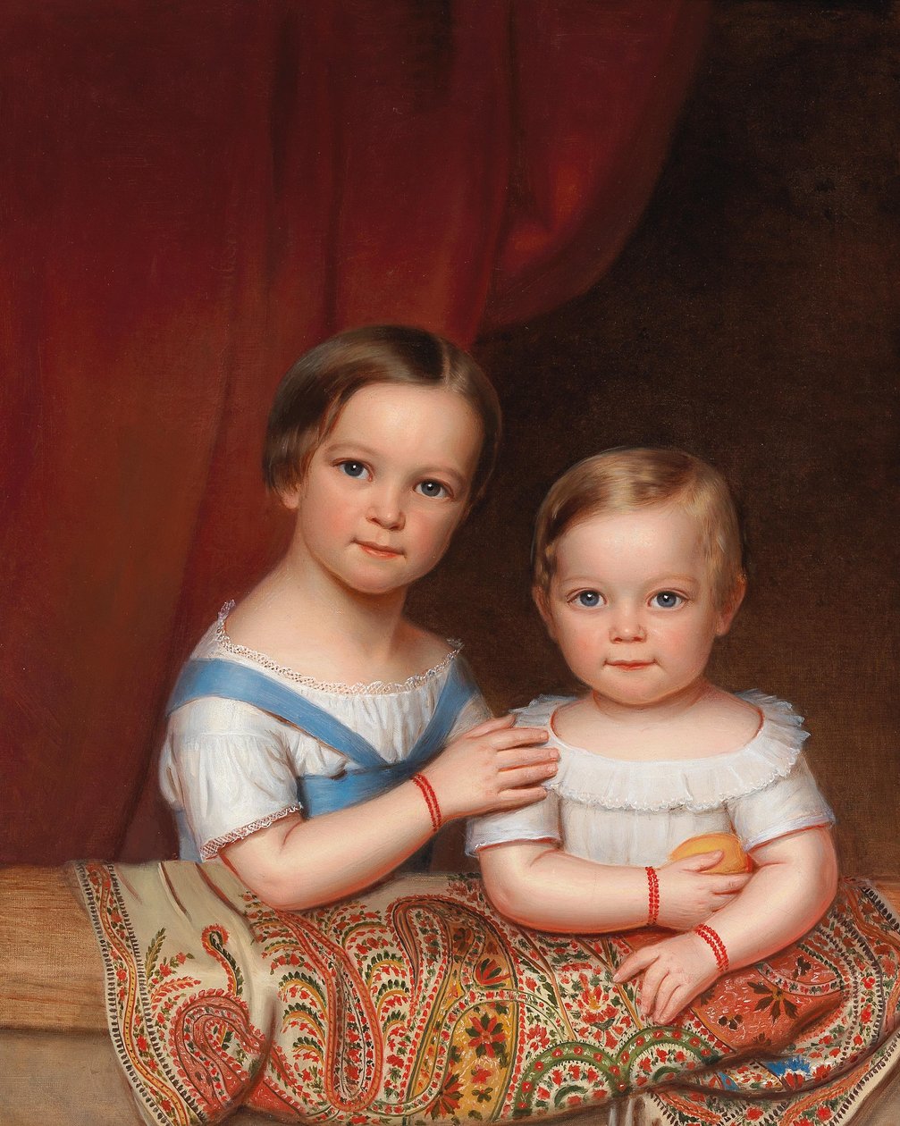 Bildnis zweier Kinder der Familie von Clemens Bachofen von EchtnEnglish: Portrait of Two Children of the Clemens Bachofen von Echt Familyn av Josef Weidner