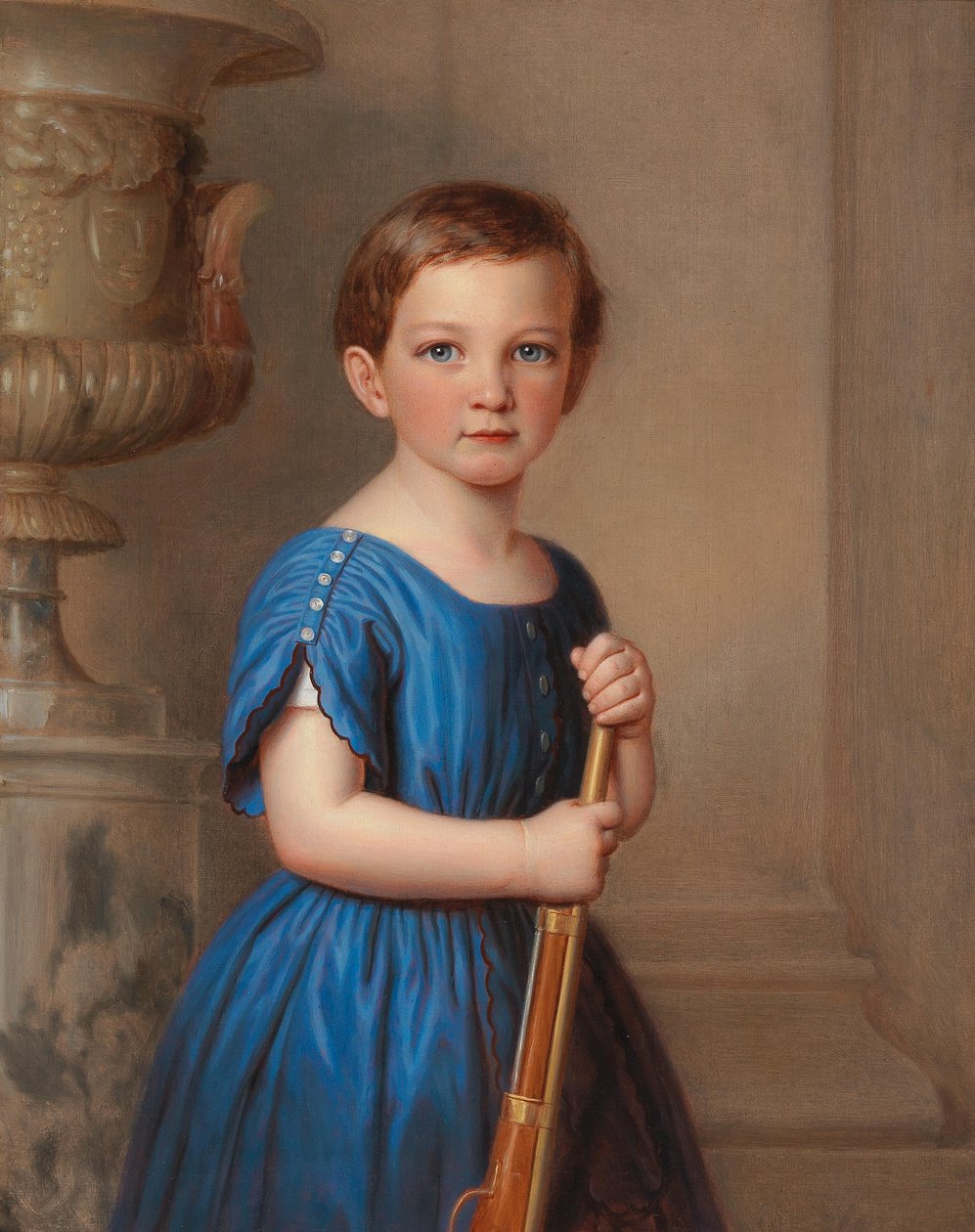  Knabenportrait eines Mitgliedes der Familie von Clemens Bachofen von EchtnEnglish: Portrait of a Young Male Member of the Clemens Bachofen von Echt Familyn av Josef Weidner