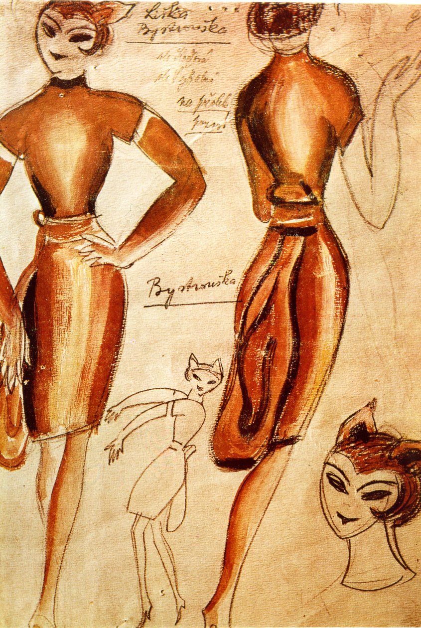 Leos JANACEK opera The Cunning Little Vixen Kostymdesign av Josef Capek (1887-1945) för Pragpremiär av Josef Čapek
