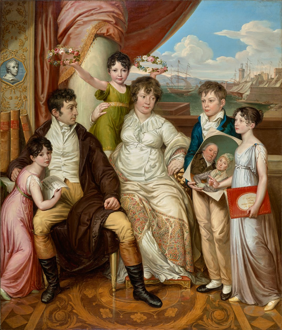 Grosshandlaren Johann Christian Edler von Bruchmanns familj av Josef Abel