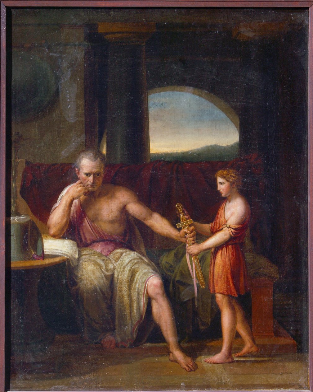 Marcus Porcius Cato från Uticensis, 95-46 före JC) (Cato of Uticensis) av Josef Abel