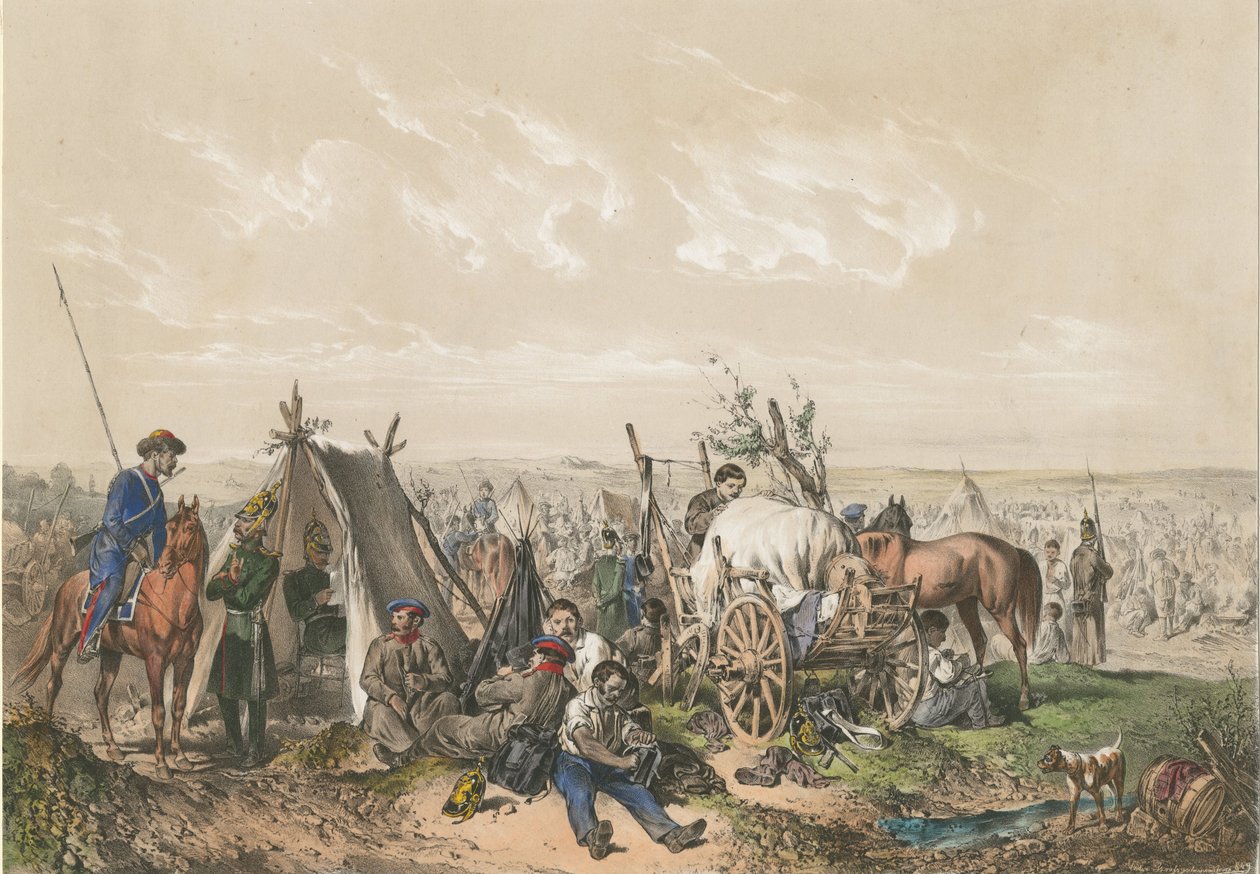En scen från frihetskriget i Ungern 1849, ca. 1849 av Josef Anton Strassgschwandtner