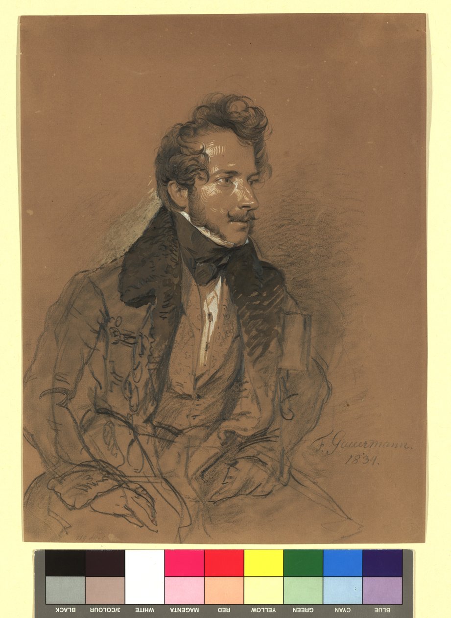 Friedrich Gauermann (1807-1862), målare, grafiker av Josef Danhauser
