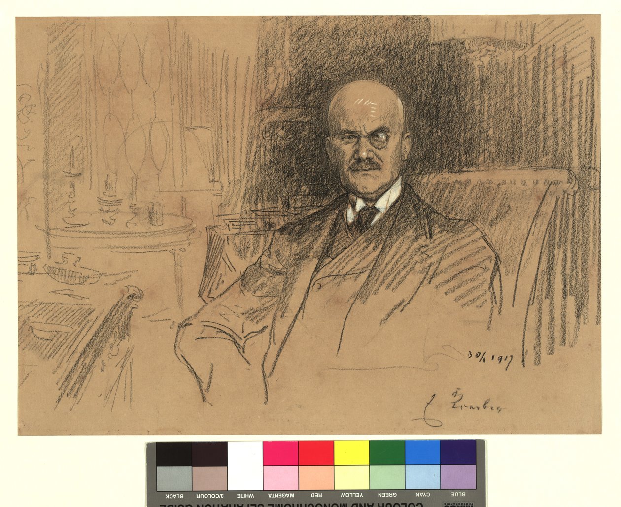 Porträtt av Ernest von Koerber, statsman av Josef Engelhart
