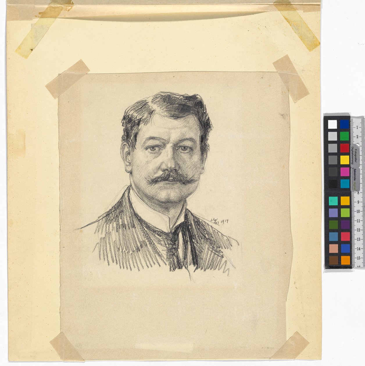 Självporträtt Josef Engelhart 1914 av Josef Engelhart
