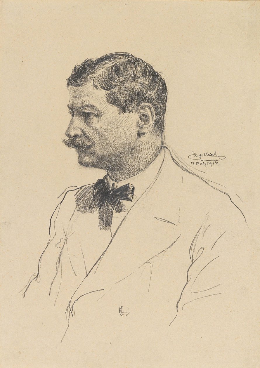 Självporträtt, 1916. av Josef Engelhart