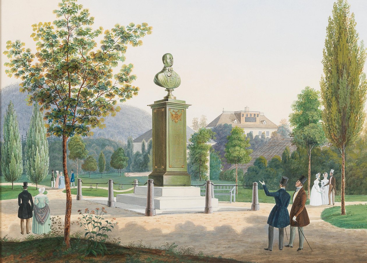Ärkehertig Rudolf, kardinal ärkebiskop av Olomouc monument i Ischl. av Josef Hafner