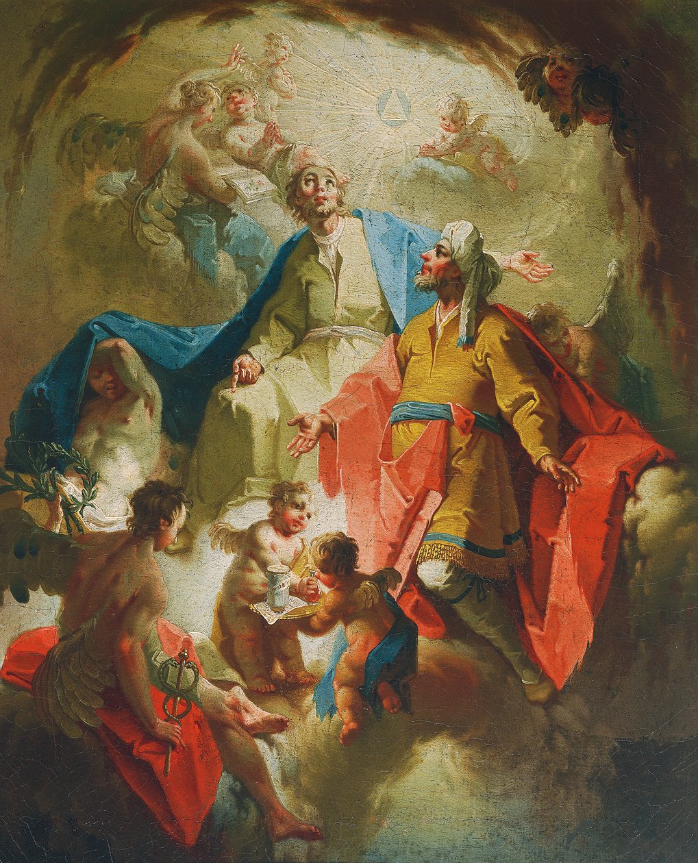 Glory of Saints Cosmas och Damian av Josef Haller