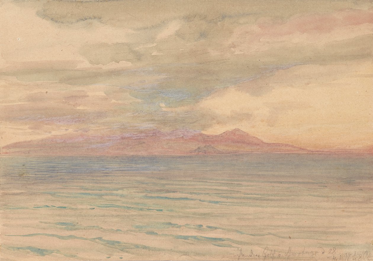 Solnedgång i Kartagobukten av Josef Hoffmann