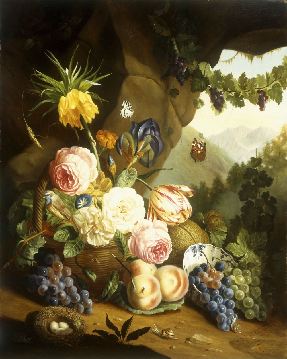 Stilleben med olika blommor av Josef Holstayn