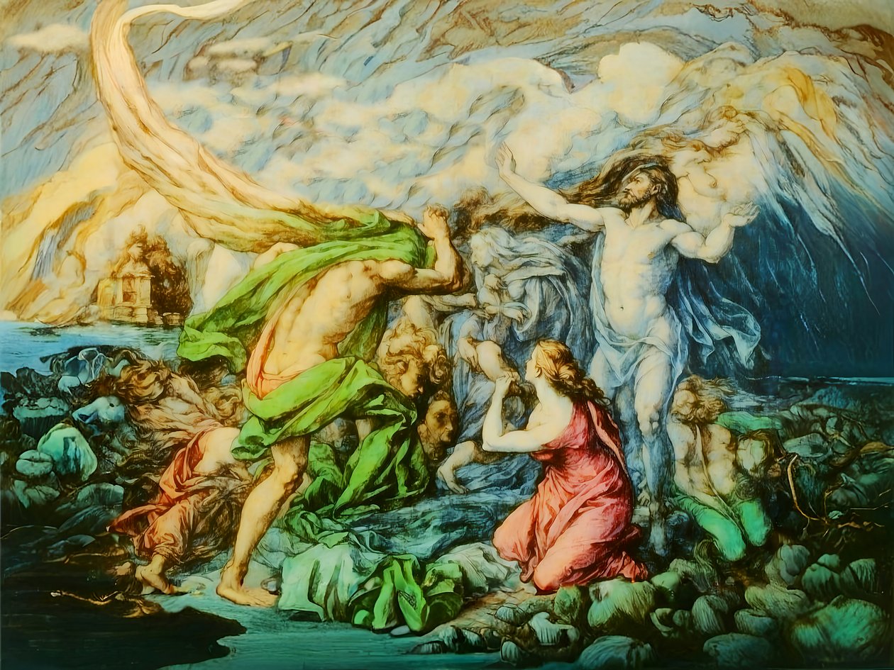A1_Genesis_17-Noahs Ark och syndafloden av Josef Johann Michel