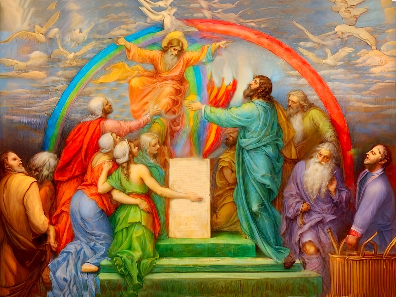 A1_Genesis_19-Noahs altare och Guds löfte av Josef Johann Michel