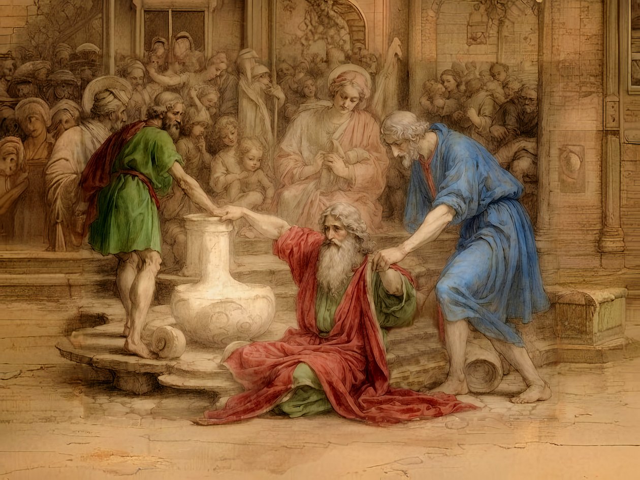 A1_Genesis_20-Noah förbannar Ham av Josef Johann Michel