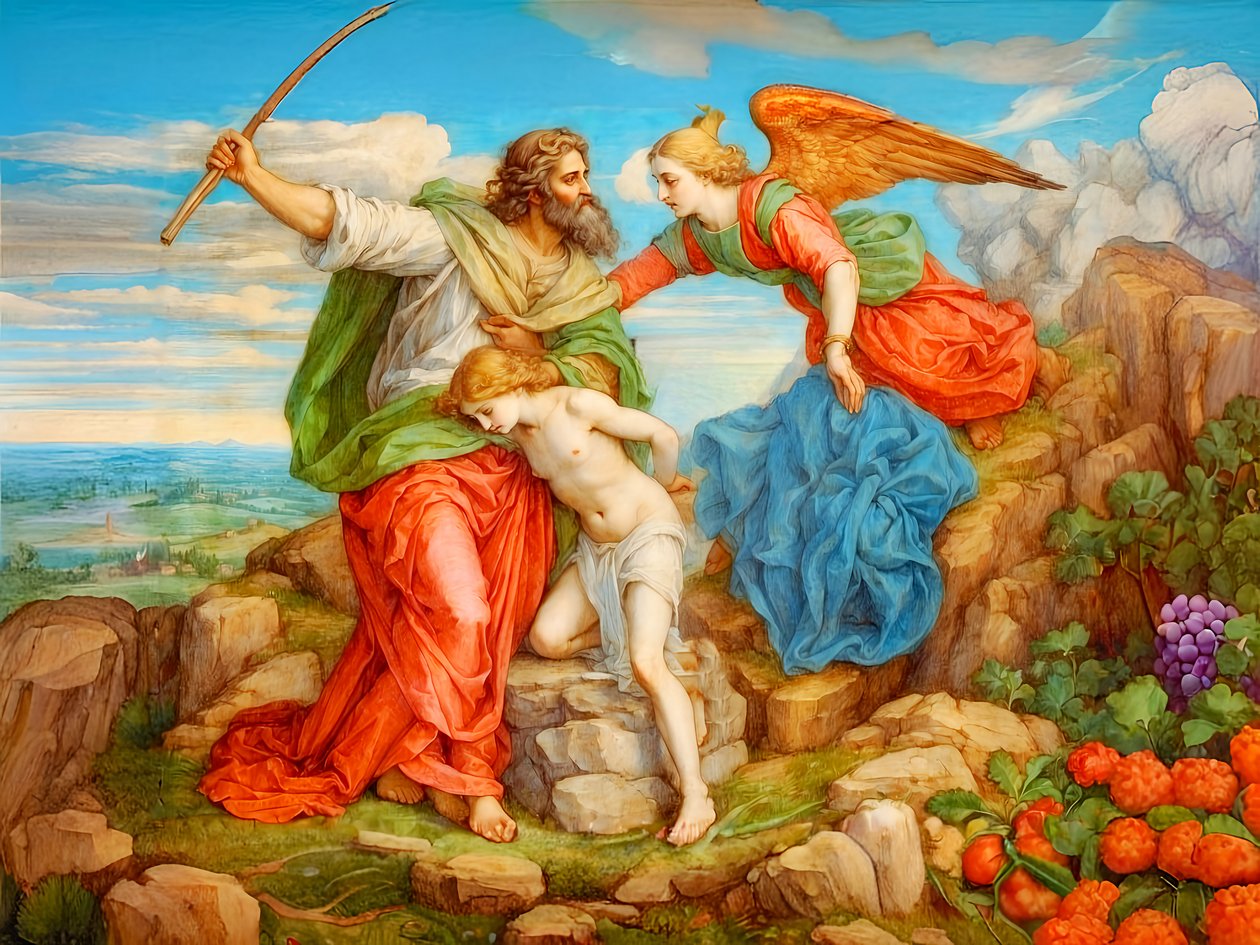 A1_Genesis_28-Isaaks offer av Josef Johann Michel