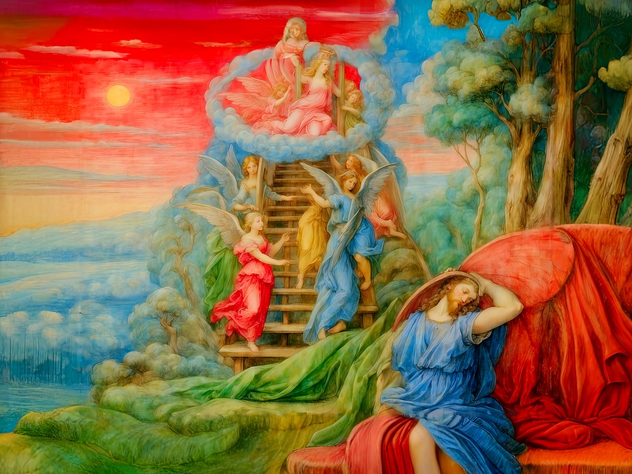A1_Genesis_32-Jakobs dröm av Josef Johann Michel