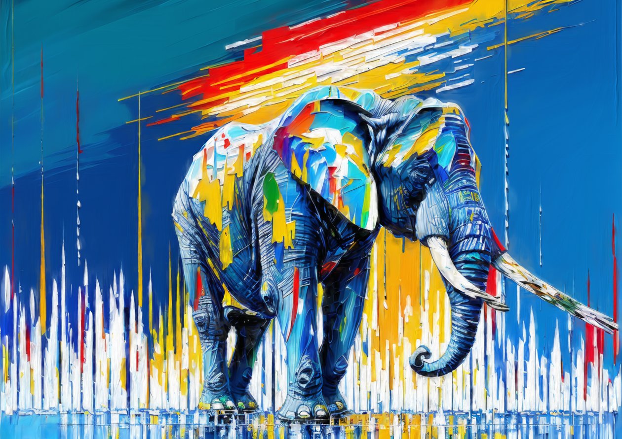 Djur Elefant_1 av Josef Johann Michel