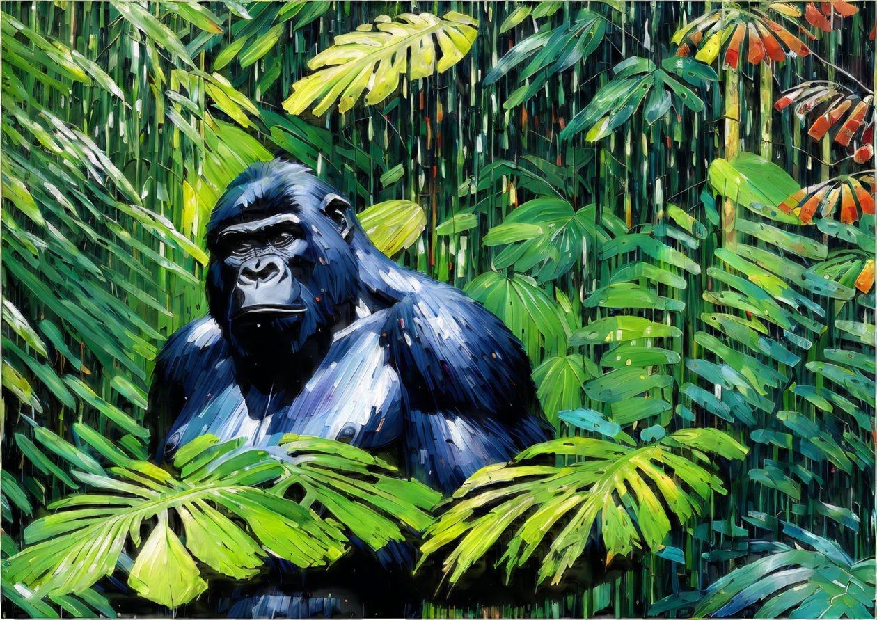 Djur: Gorilla 1 av Josef Johann Michel