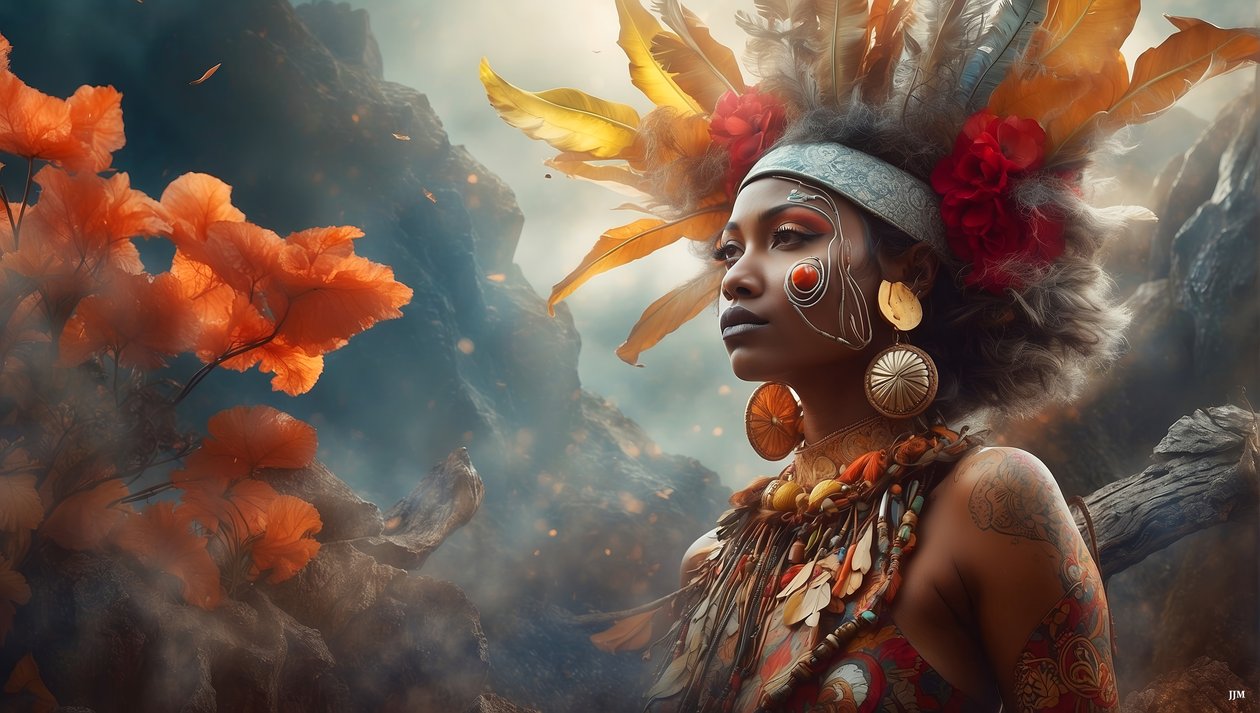 Dreamcore_drömliknande_scene-Aboriginer_02 av Josef Johann Michel