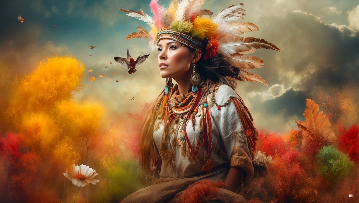 Dreamcore_dreamlike_scene-native american_04 av Josef Johann Michel