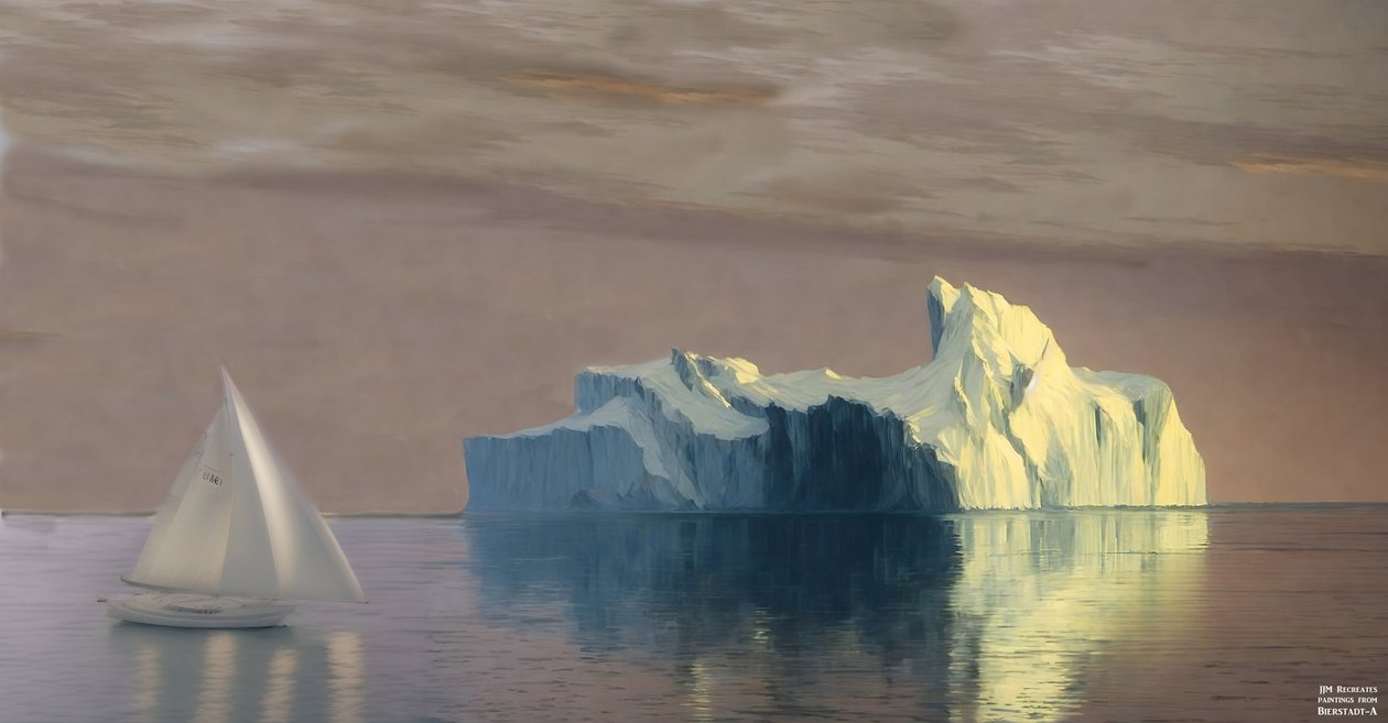 JJM återskapar Bierstadt-A: The Iceberg av Josef Johann Michel
