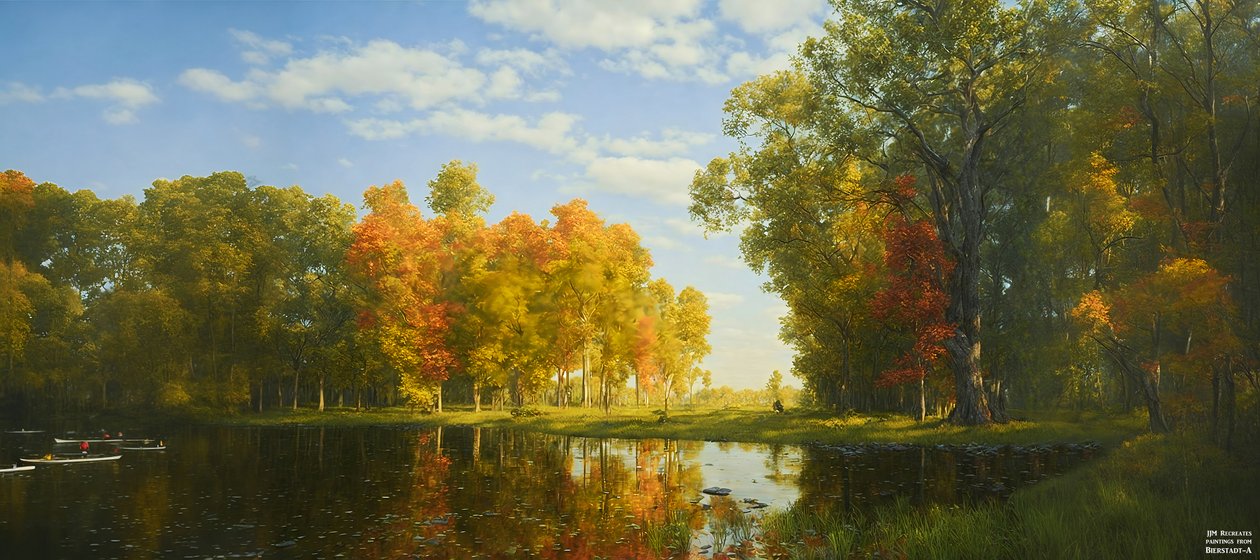 JJM återskapar Bierstadt-A: Autumn Forest av Josef Johann Michel