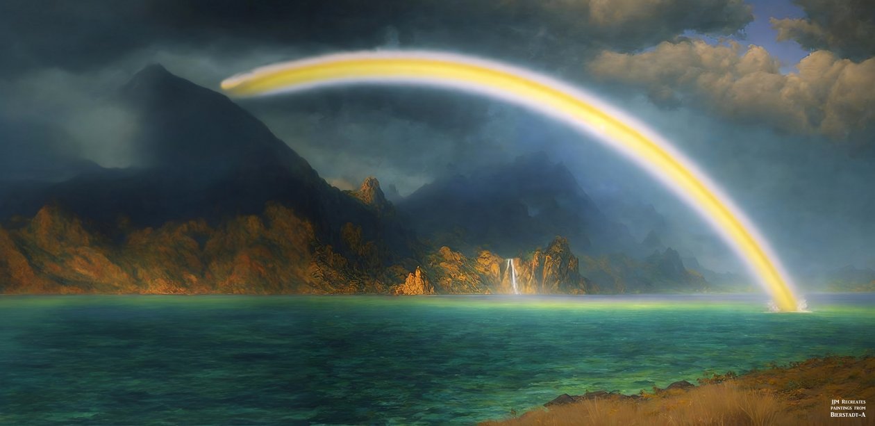 JJM återskapar Bierstadt-A: Rainbow over Jenny Lake av Josef Johann Michel