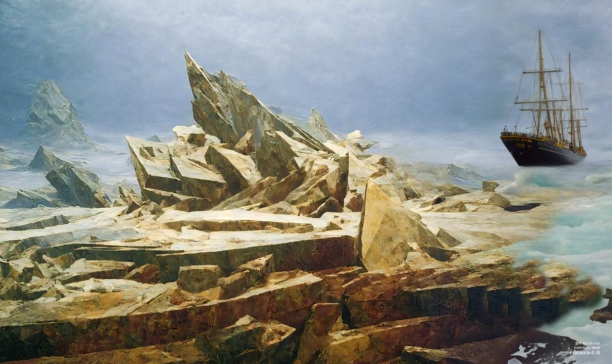 JJM återskapar Friedrich-C-D: The Arctic Ocean (före katastrofen) av Josef Johann Michel
