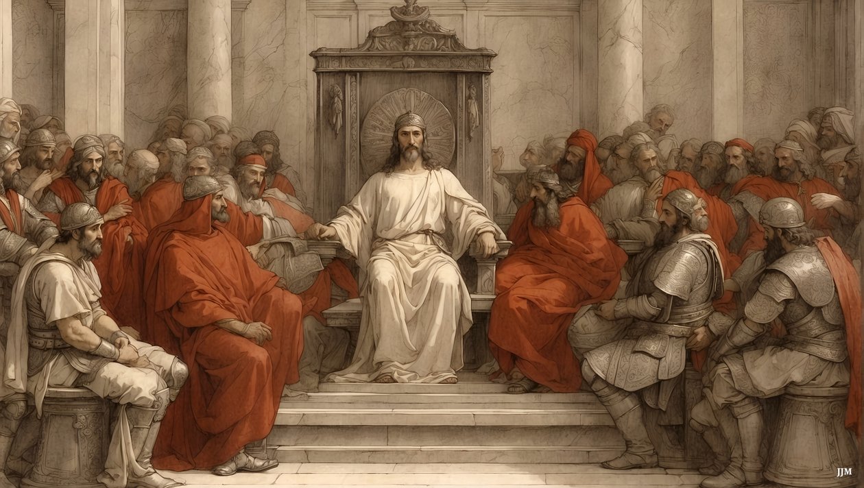 Jesus_Pilate på domarsätet_01 av Josef Johann Michel