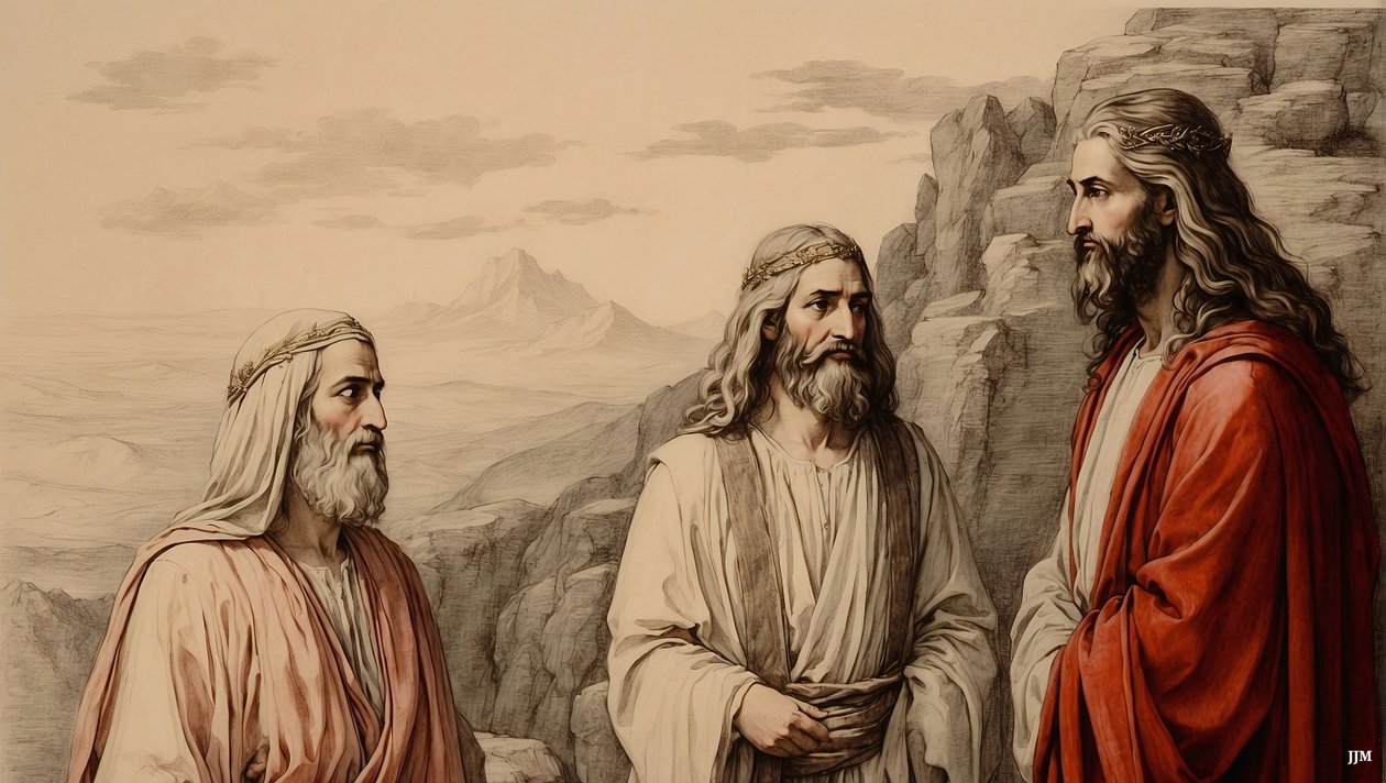 Jesus_Förklaring med Moses och Elia_01 av Josef Johann Michel