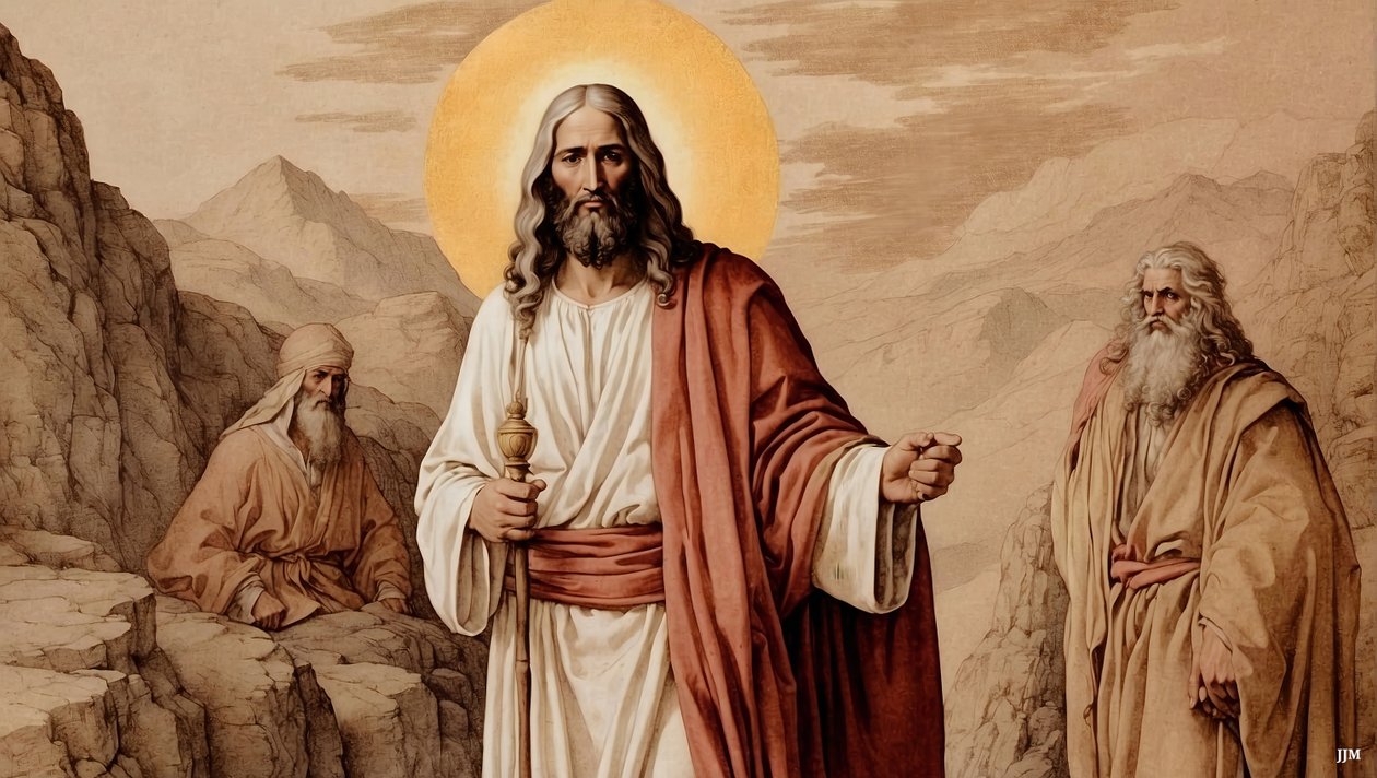 Jesus_Förklaring med Moses och Elia_02 av Josef Johann Michel