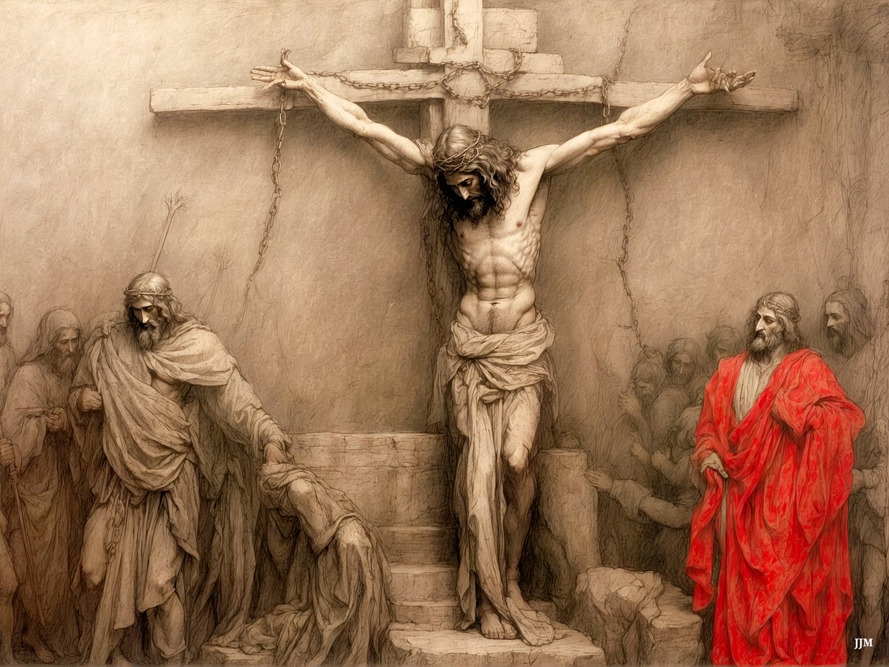 Jesus_på_korset_03 av Josef Johann Michel