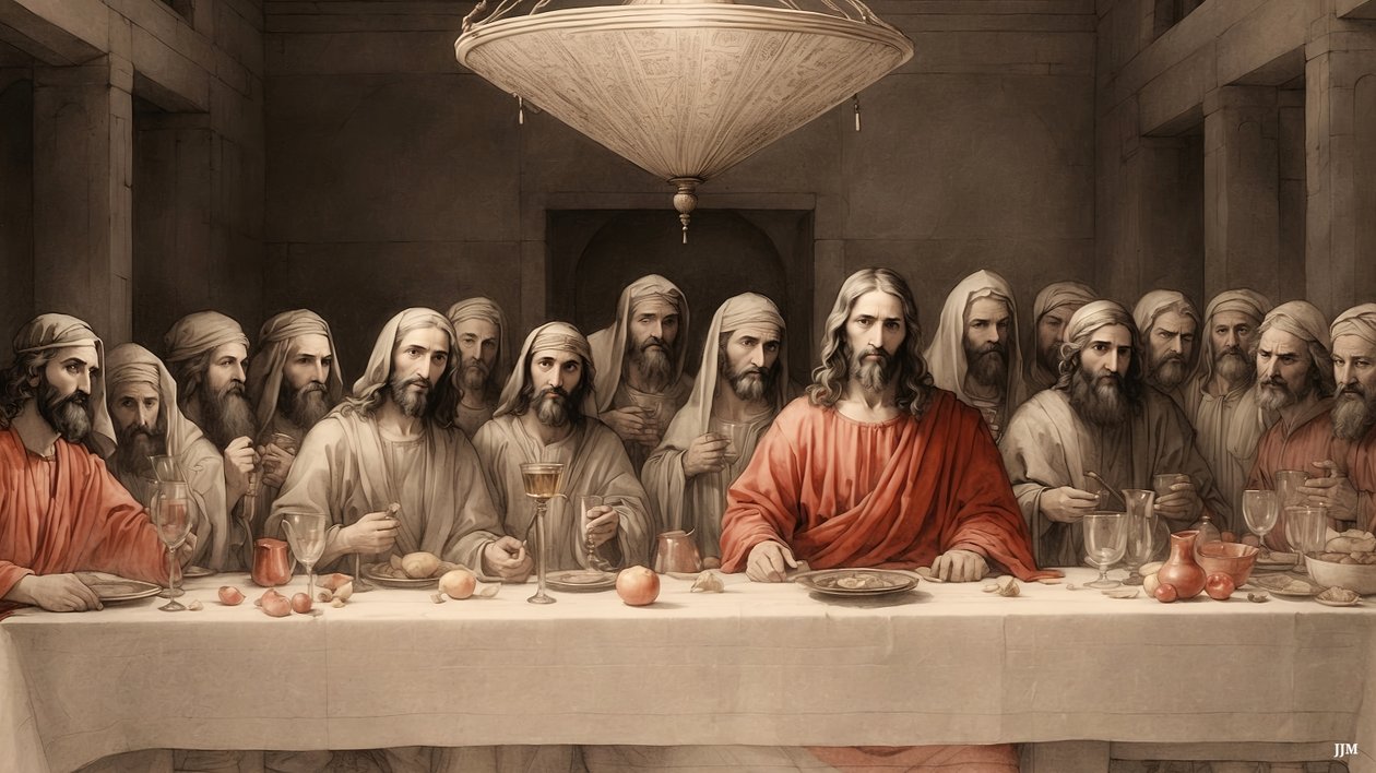 Jesus_den sista måltiden_04 av Josef Johann Michel