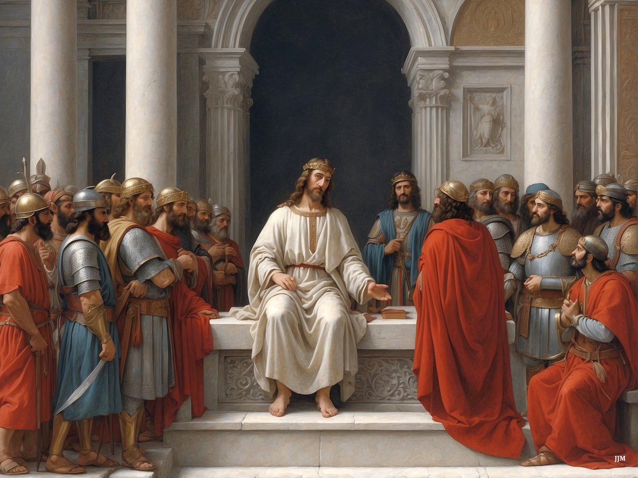 Jesus_undervisar i templet _02 av Josef Johann Michel