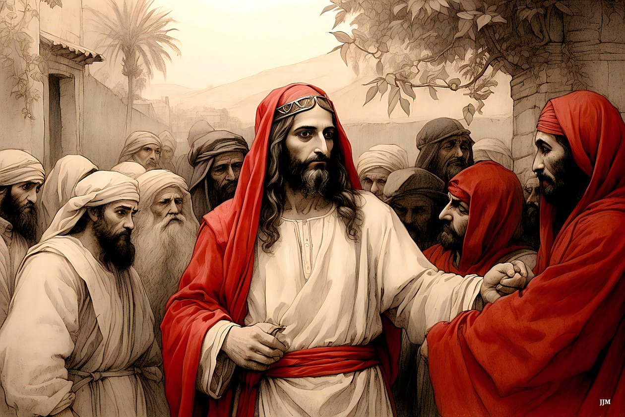Jesus förrådd av Judas_02 av Josef Johann Michel
