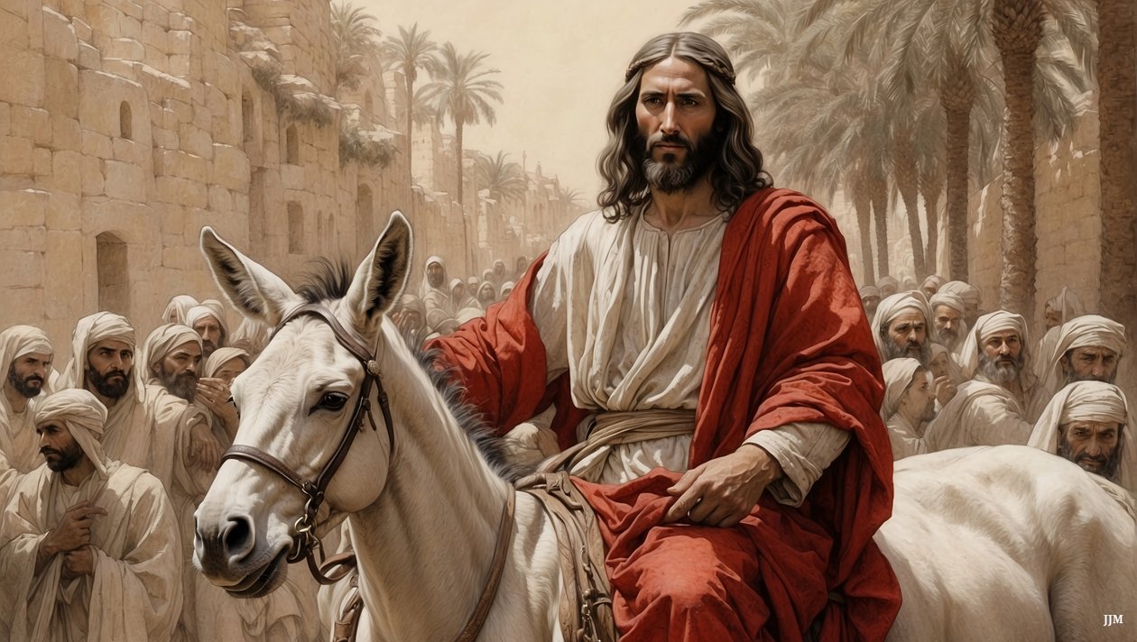 Jesus_inträder_i_Jerusalem_01 av Josef Johann Michel